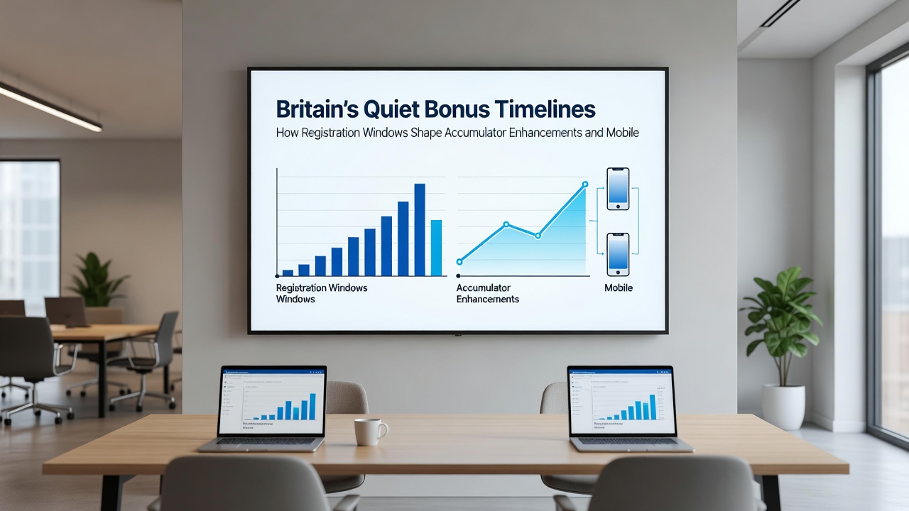 Mobile device displaying gaming credit timelines linked to UK registration periods