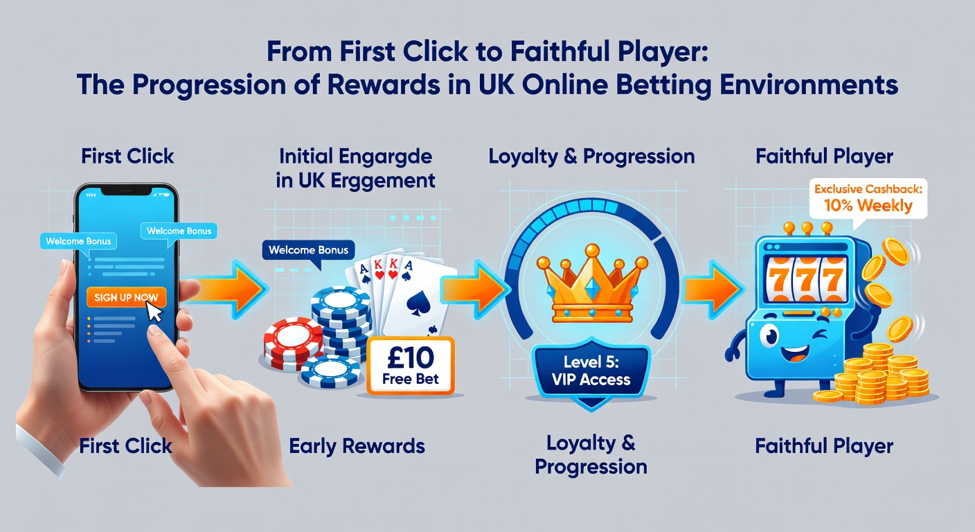 Diagram showing how loyalty points and tiered rewards evolve into VIP benefits and recurring credits for established UK betting customers