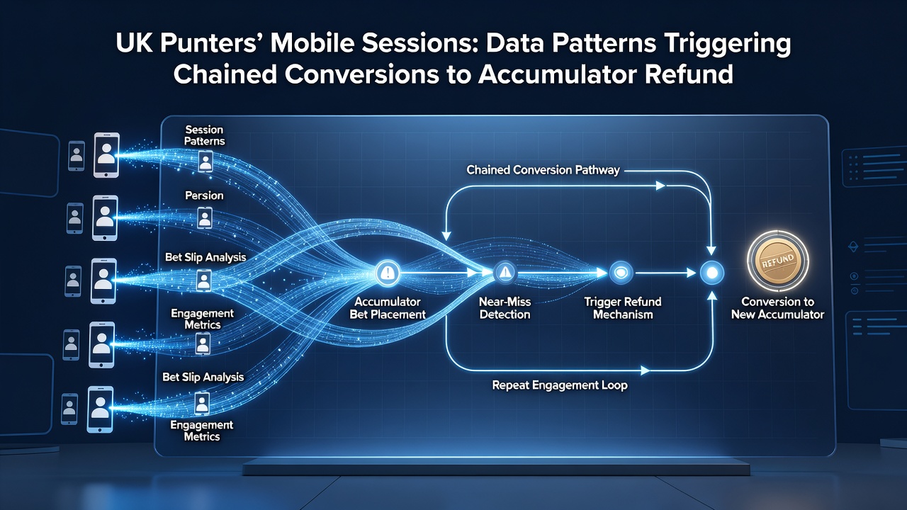 Flow diagram of chained conversions from sports accumulator refunds to layered casino credit sequences on mobile platforms