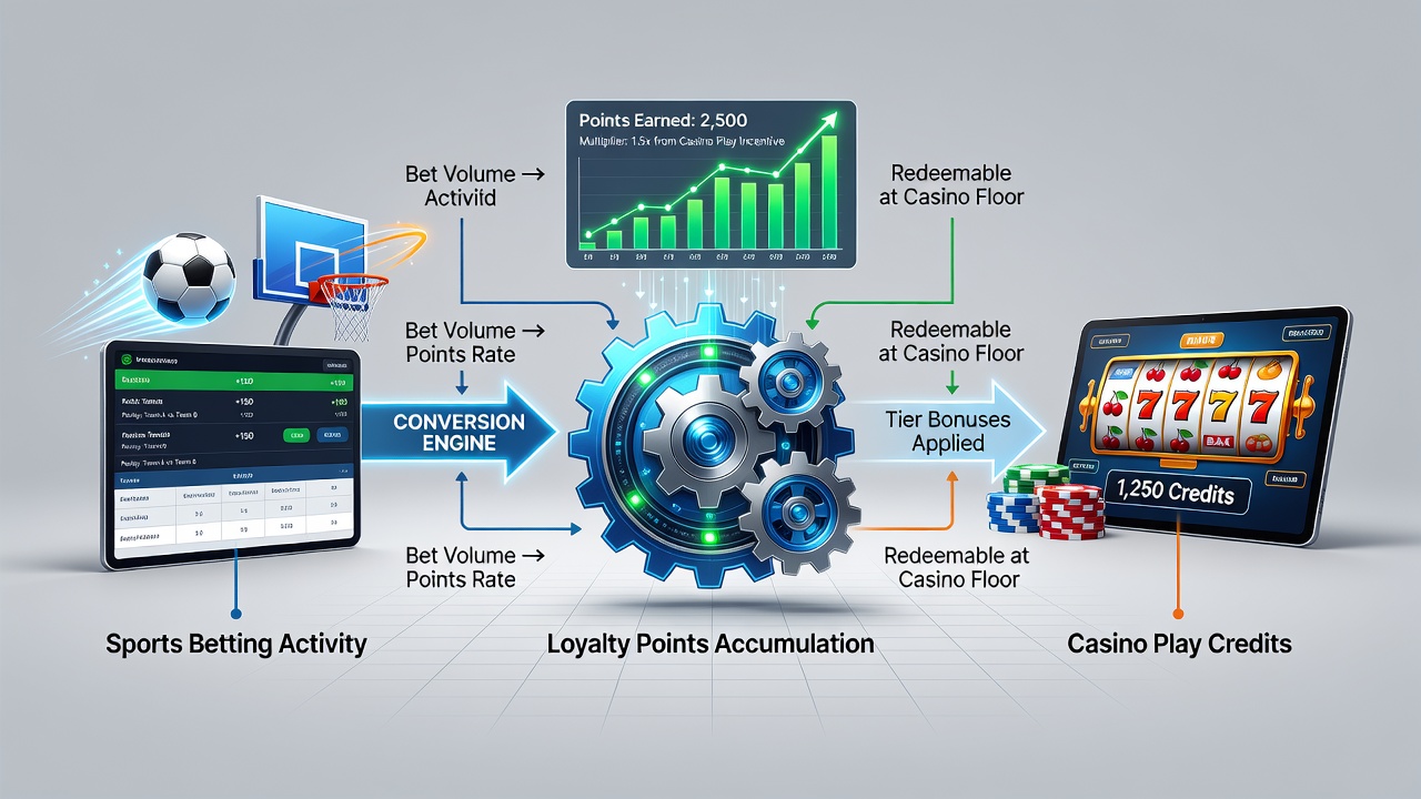 User interface screenshot of loyalty tier progression and point-to-credit conversion options